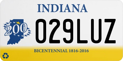 IN license plate 029LUZ