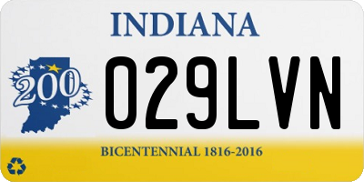 IN license plate 029LVN