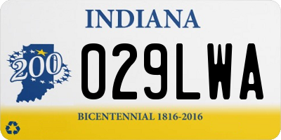 IN license plate 029LWA