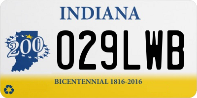 IN license plate 029LWB