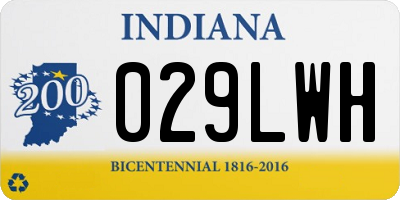 IN license plate 029LWH