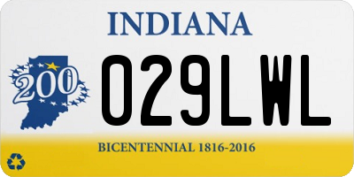 IN license plate 029LWL