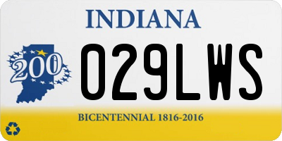 IN license plate 029LWS