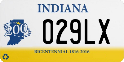 IN license plate 029LX