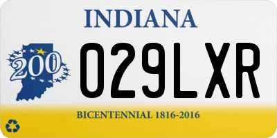 IN license plate 029LXR