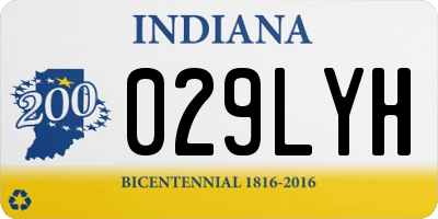 IN license plate 029LYH