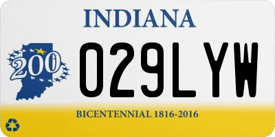IN license plate 029LYW