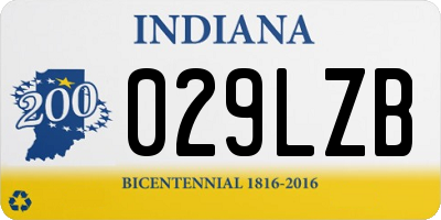 IN license plate 029LZB