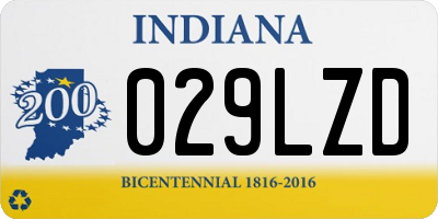IN license plate 029LZD