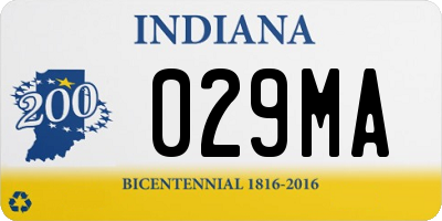 IN license plate 029MA