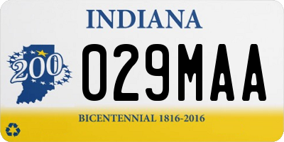IN license plate 029MAA