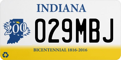 IN license plate 029MBJ