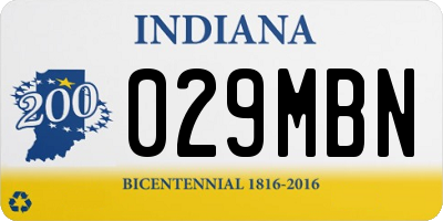 IN license plate 029MBN