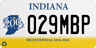 IN license plate 029MBP