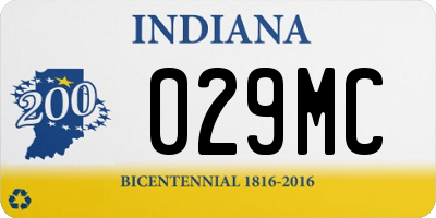 IN license plate 029MC