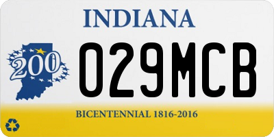 IN license plate 029MCB