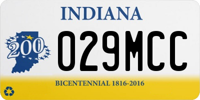 IN license plate 029MCC