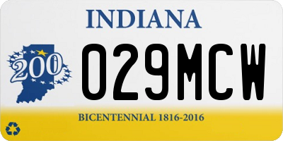 IN license plate 029MCW