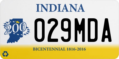 IN license plate 029MDA