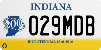 IN license plate 029MDB