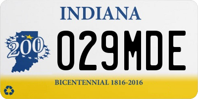 IN license plate 029MDE