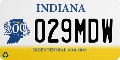IN license plate 029MDW