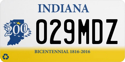 IN license plate 029MDZ