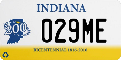 IN license plate 029ME