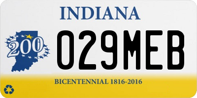 IN license plate 029MEB