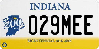 IN license plate 029MEE