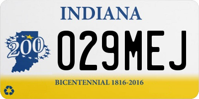 IN license plate 029MEJ