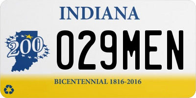 IN license plate 029MEN
