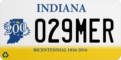 IN license plate 029MER