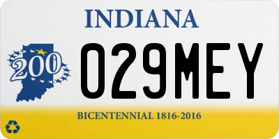 IN license plate 029MEY
