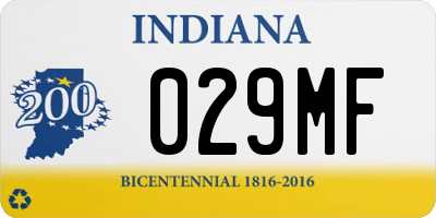 IN license plate 029MF