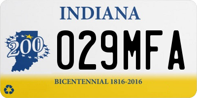 IN license plate 029MFA