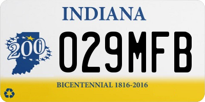 IN license plate 029MFB