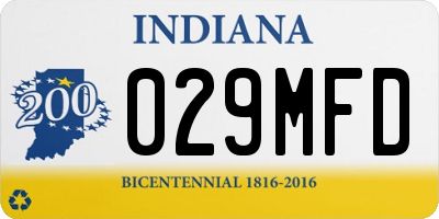 IN license plate 029MFD