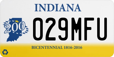 IN license plate 029MFU