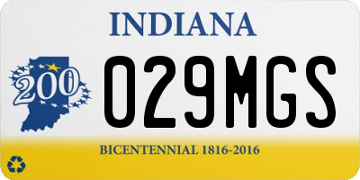 IN license plate 029MGS