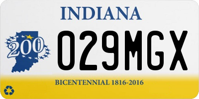 IN license plate 029MGX