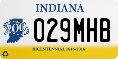 IN license plate 029MHB