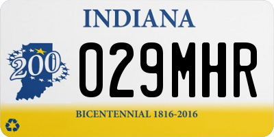 IN license plate 029MHR