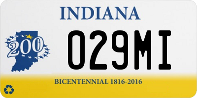 IN license plate 029MI