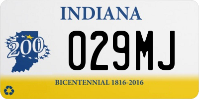 IN license plate 029MJ