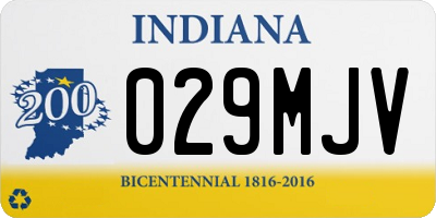 IN license plate 029MJV