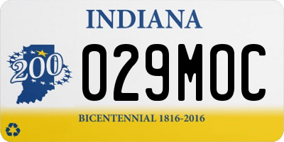 IN license plate 029MOC