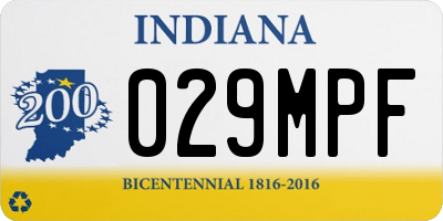 IN license plate 029MPF