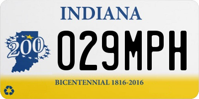 IN license plate 029MPH