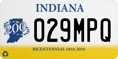 IN license plate 029MPQ